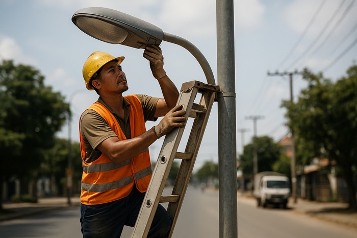 Thi công chiếu sáng công cộng